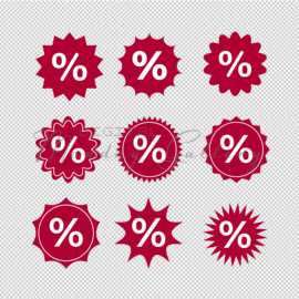 animationen prozent stickers dunkel rot