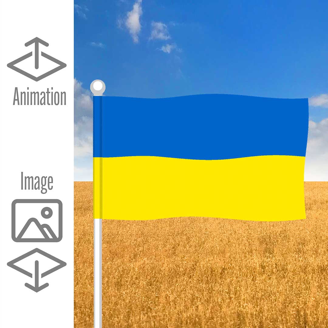Animation Flagge Ukraine transparentes Gif download