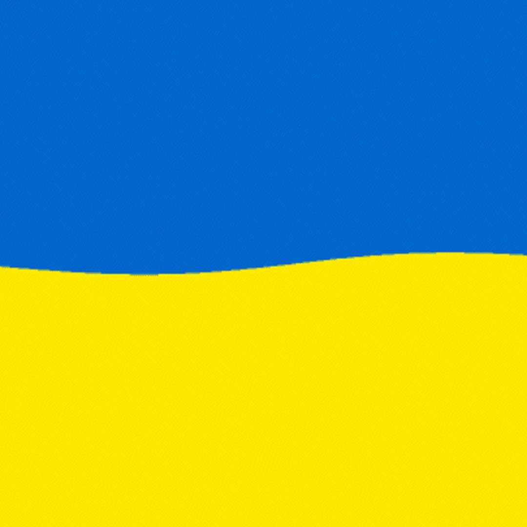Animation Flagge Ukraine bale gelb