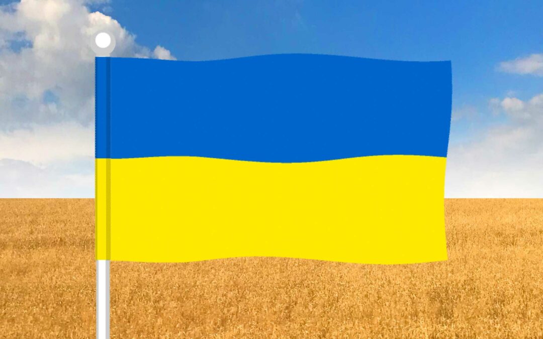Flagge Ukraine Sticker Animation transparentes Gif für deine Post in Sozial Medien auch für Canva Vorlage