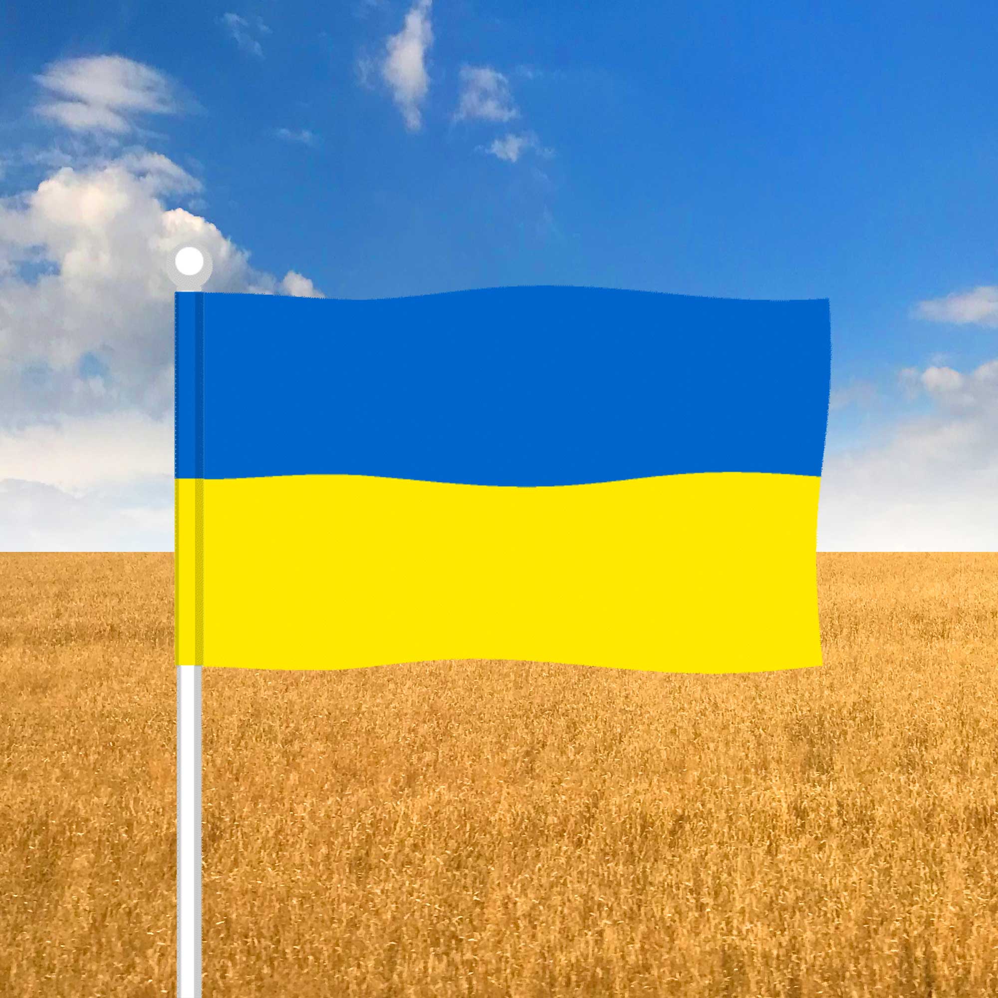 Flagge Ukraine Landschaft