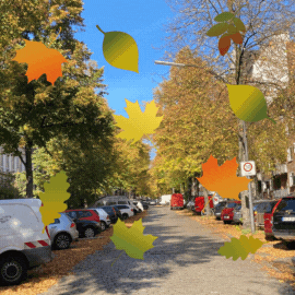 Herbst fallende Blätter Animation Anleitung 4